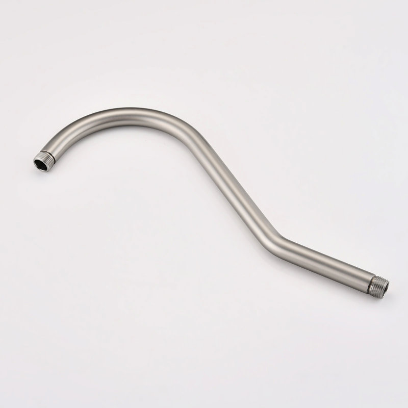 Système de douche en nickel brossé avec jet pour le corps et robinet à bras unique avec douchette puissante, Nickel brossé