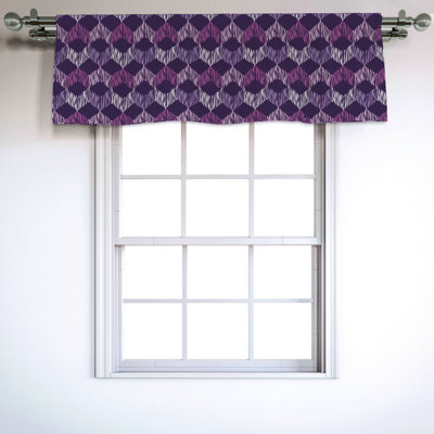 Sateen Chevron Ruffled Window Valance