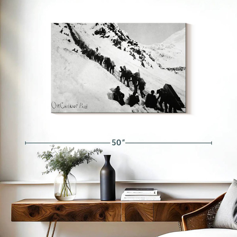 Keiri Prospectors Climbing The Chilkoot Pass, 24" H x 36" W