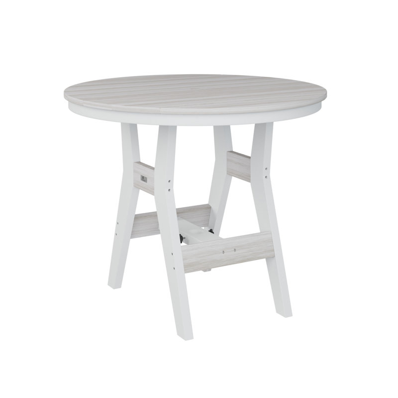 Table de bar berlinoise Berlin, Coquillage, H 38,87 po x l 38 po x P 38 po