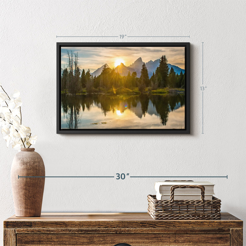 Nature «Grand Teton Dramatic Sunset», H 19 po x l 13 po