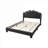 Bed For Master Bedroom Nightly Rest Charcoal Wool Upholstered Queen Size No Box Spring Needed With Built-In LED Lighting