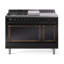 ILVE Nostalgie II Noblesse 48 in Dual Fuel Range, 5 Burner, Griddle, Frenchtop-919355332-919355339