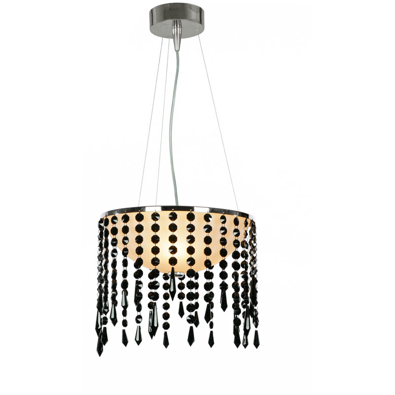 Eclectic 1 - Light Bowl Pendant, 24cm H x 19cm W, Black