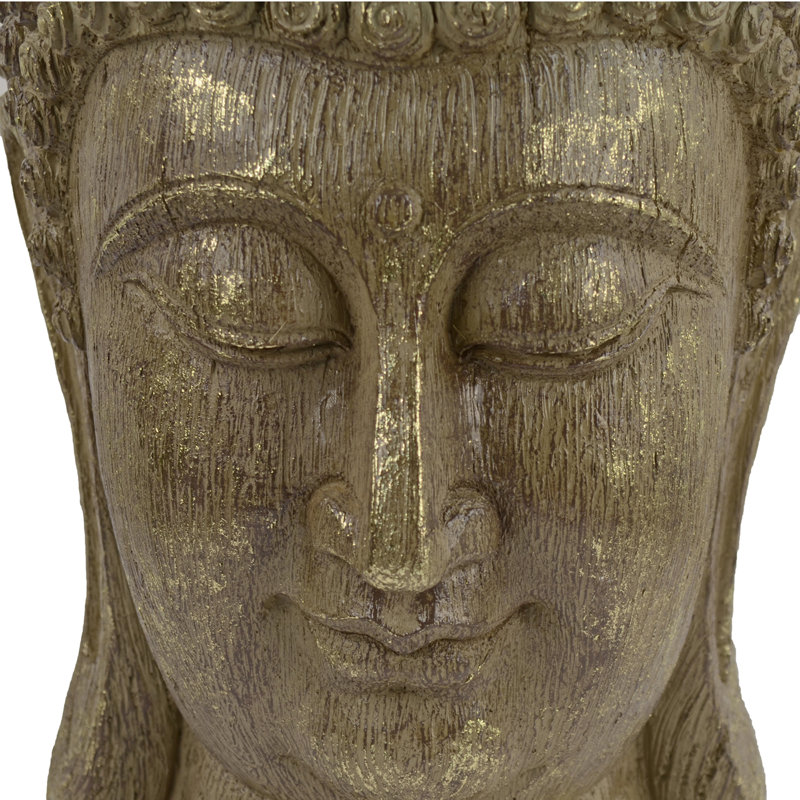 Lynch BUDDHA HEAD 40cm Carved Wood Effect