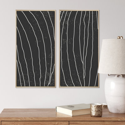 Monochromes minimalistes, structures organiques III - ensemble de 2 peintures