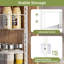 Organisateur de garde-manger au-dessus de la porte avec 6 niveaux réglables, support en métal robuste et support à épices mural pour le rangement de la cuisine et l'organisation de la pièce-1040237687