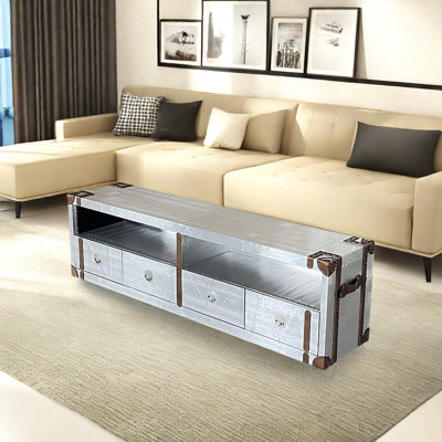Meuble télé en aluminium de style industriel