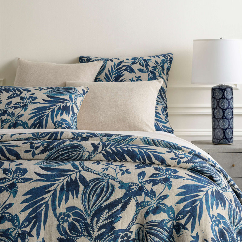 Antigua Linen Duvet Cover, Blue, King Duvet Cover
