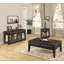 Table basse en acajou avec rangement