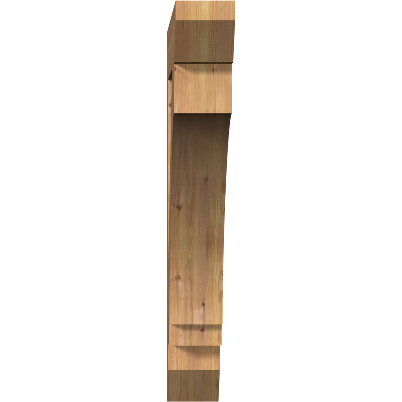 BKTIMP06 Support en bois rustique à lattes impériales, Cèdre rouge de l'Ouest (lisse), H 30 po x l 5,5 po x P 26 po