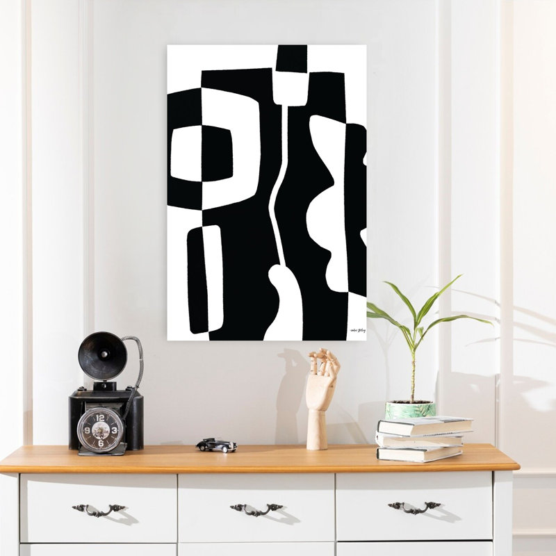 «Opposites Attirer I», art contemporain abstrait, 24" H x 16" W