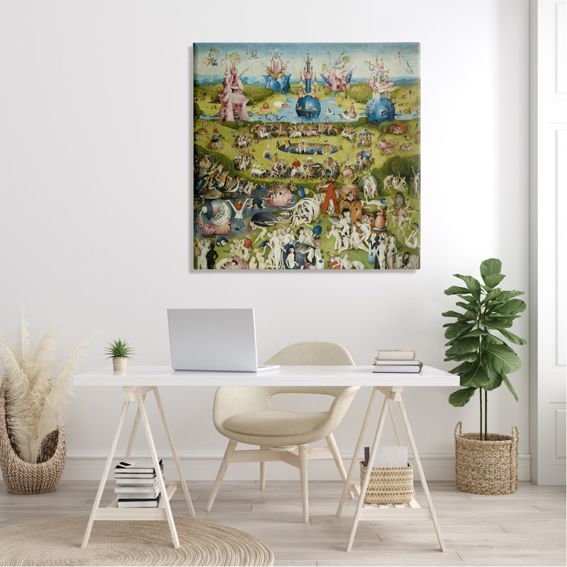 «Garden of Earthly Delights» par One1000paintings - peinture sur toile tendue, H 36 po x l 36 po x P 1,5 po
