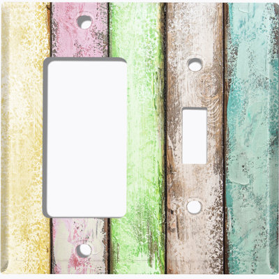 Patterned 2 - Gang Combination Plate Standard Combination Wall Plate