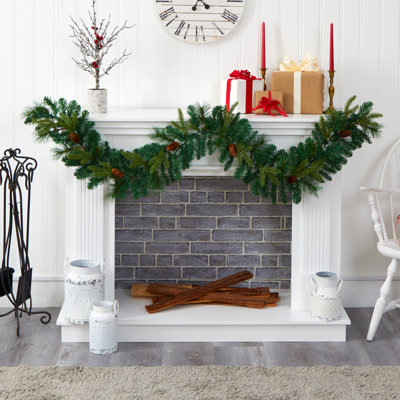 5'' in. Lighted Faux Pine Garland