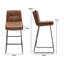 Carena Upholstered Counter Stool with Metal Frame-1096361904