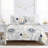 Celestial Navy Blue/Gray/White Microfiber 3 Piece Set