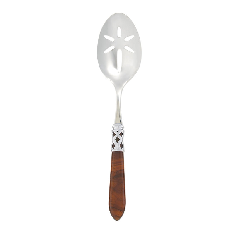 Aladdin Pierced Table Spoon, Brilliant Tortoiseshell