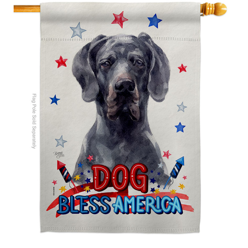 Double Sided 40'' H x 28'' W Polyester Animal House Flag