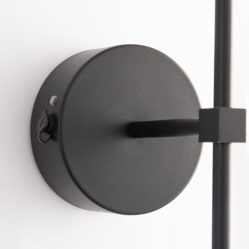 Battery Operated Wall Sconce Set Of 2, Matte Black