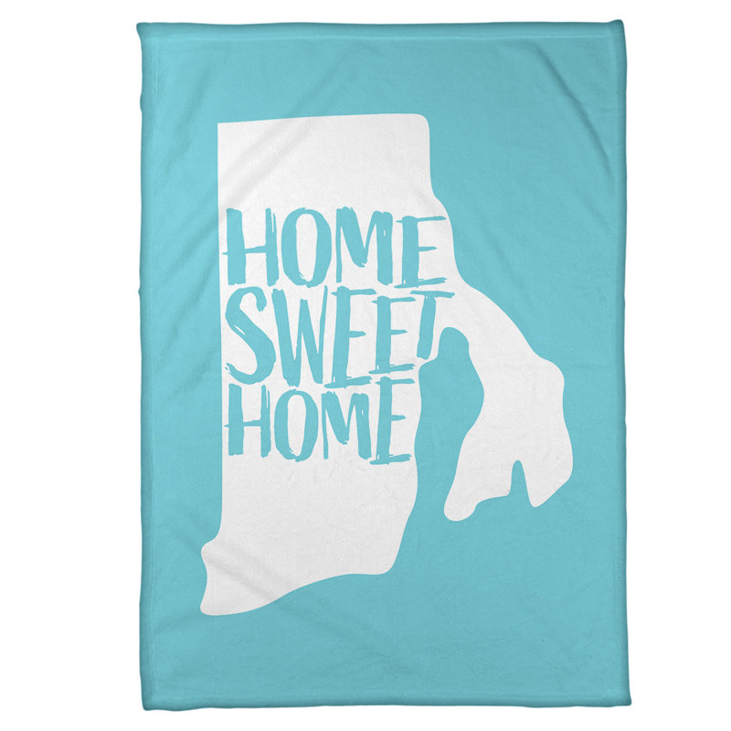 Jeté en polaires pour îlot de rhode home, l 62,5 po x L 82,5 po, Bleu sarcelle