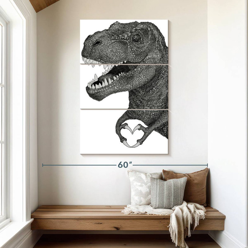 Brampt Dino Love, 50" H x 32" W