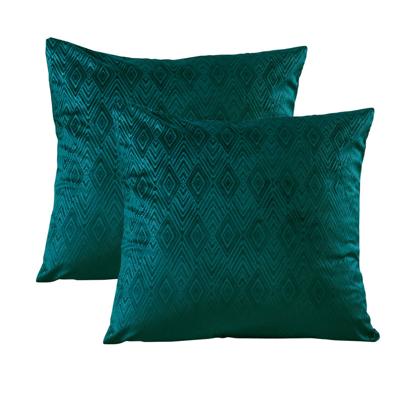 Ikat Velvet Euro Throw Pillow Covers, Sapphire