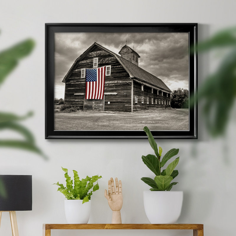 Modern Barn III - Photographie de cadre photo sur toile, H 18,5 po x l 24,5 po x P 1,5 po, Noir