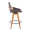Tabouret de bar moderne Mid-Century avec pivotement à 360 degrés et similicuir confortable