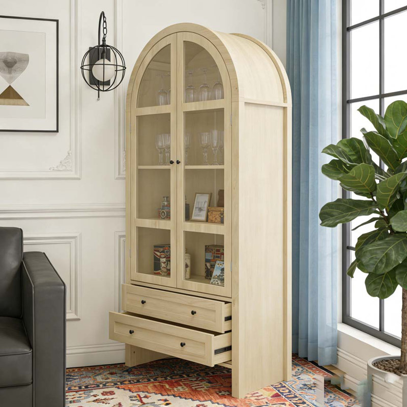 70.28" Tall Arched Kitchen Pantry