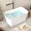Petite baignoire autoportante rectangulaire en acrylique 49 po avec siège intégré L 49 po x l 28 po CUPC-108676461