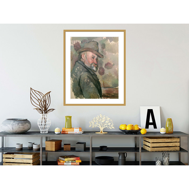 Autoportrait par Paul Cézanne, impression giclée sur cadre, H 41,02 po x l 33,5 po