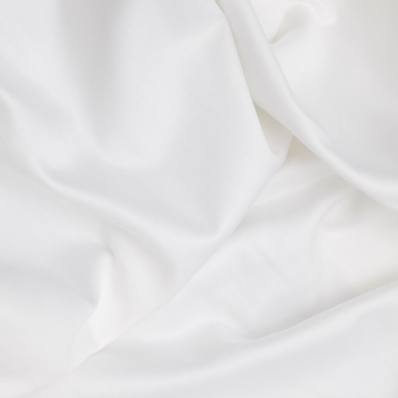 Ensemble de housse de courtepointe en satin, Blanc, Housse de couette double / grand + 2 taies d'oreil