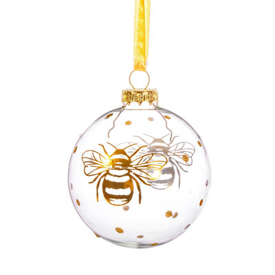 9cm Handmade Glass Bauble