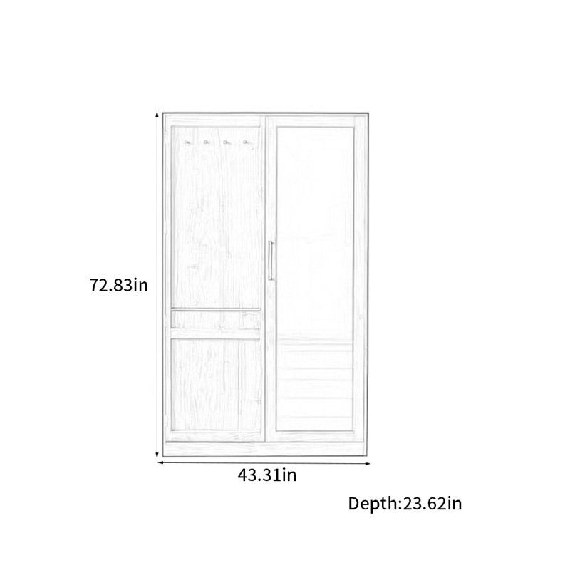 Armoire de rangement moderne et simple en bois