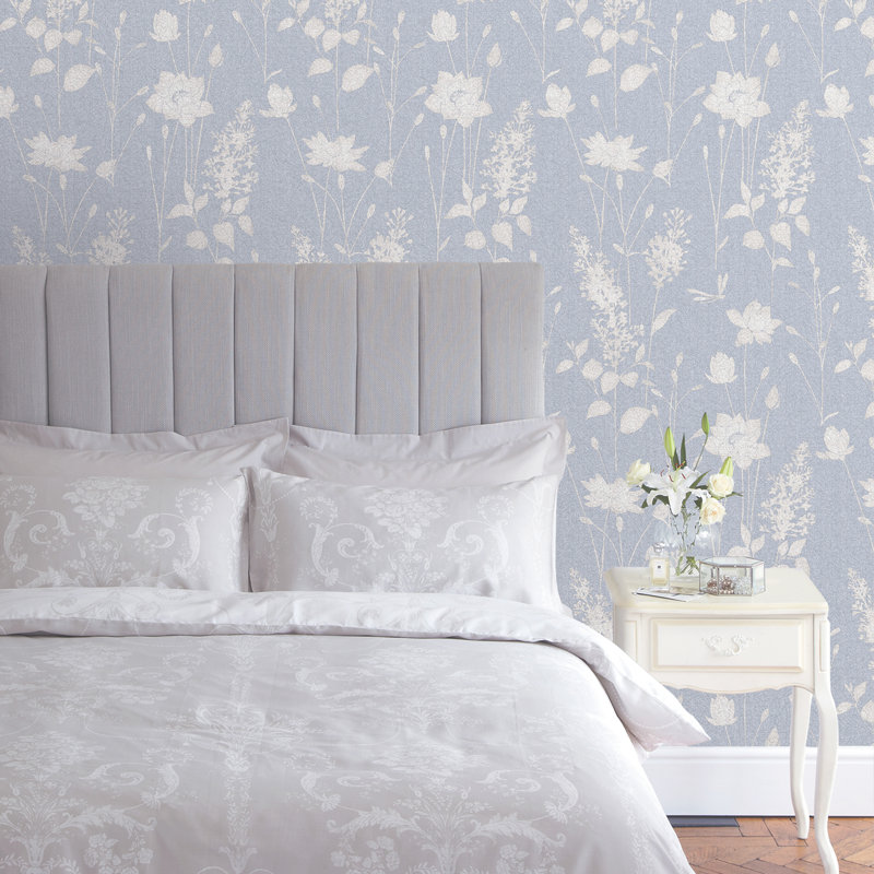 Laura Ashley Dragonfly Wallpaper Roll, Chalk Blue