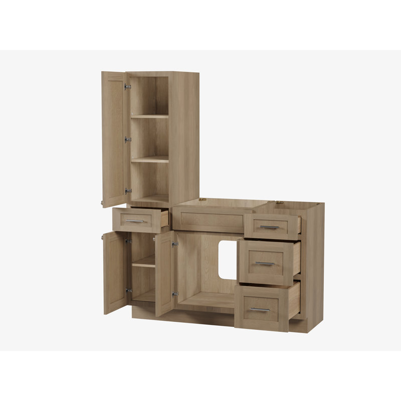 Meuble-lavabo simple 54 po Disar, Chêne naturel