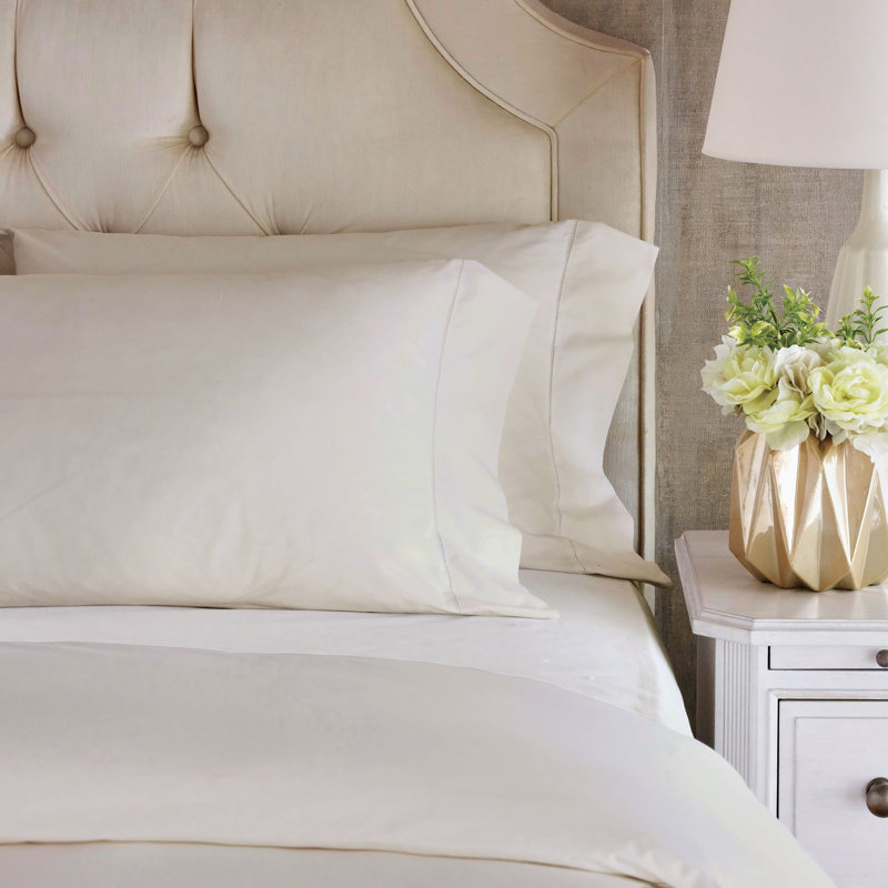 Gianna Pillow Case, Ivory, Standard Pillowcase