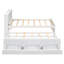 Lit plateforme simple avec tête de lit avec rangement, USB, cadre de lit en bois avec lit gigogne simple et 3 tiroirs, pour enfants adolescents, aucun sommier nécessaire, assemblage facile, blanc-1950388051-1950388050
