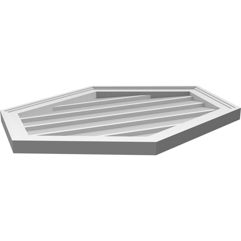 Ventilé vertical à pignon vertical en uréthane 5/12, H 22 po x l 28 po x P 1,5 po