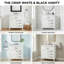 30" Freestanding Bathroom Vanity With Ceramic Sink, Solid Wood Frame Cabinet With 1 Flip Drawer, 2 Drawers And Door Storage Rack-1850568598