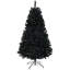 Arbre de Noël artificiel de 6 pi de hauteur, arbre de Noël non éclairé avec 1000 pointes de branches, ouverture automatique, base en acier, décoration des Fêtes pour bureau personnel, noir
