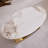  Eriksen 49.2" Modern Oval Faux Marble Coffee Table with Sturdy Gold Metal Base, Luxury Living Room Furniture for Home Decor, Scratch-Resistant & Easy Assembly-1501772587