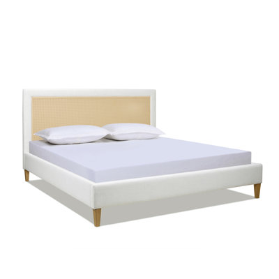 Billingsly Upholstered Cane-Back Bed