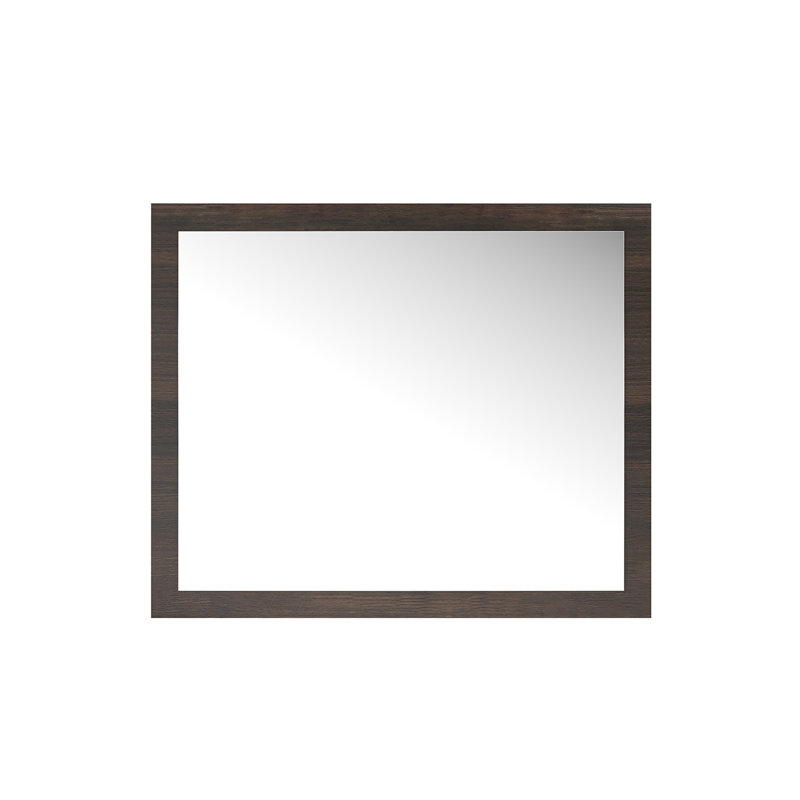 Miroir rectangulaire en bois de chêne gris 30 "x 24" Eviva Reflection, Chêne gris, 30 po x 36 po