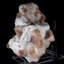 Rare apophyllite cubique avec stilbite sur calcédoine