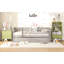 Lit de jour simple en bois avec couchette et garde-corps-124917627-124917630
