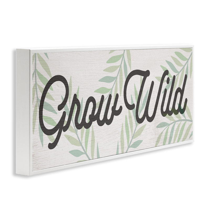 Giclée encadrée Subtle Grow Wild, design par Lil 'Rue, H 10 po x l 24 po, Estampe numérique encadrée blanc bord de mer