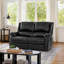 Canapé inclinable manuel en cuir 59,4 po de large Jackson-1247238658