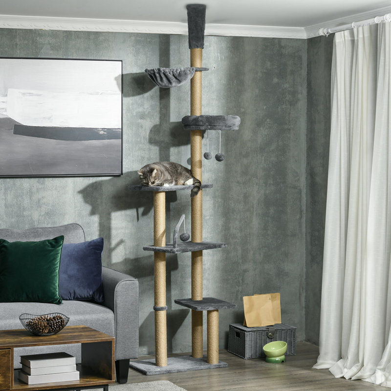 635cm H Cat Tree, Grey